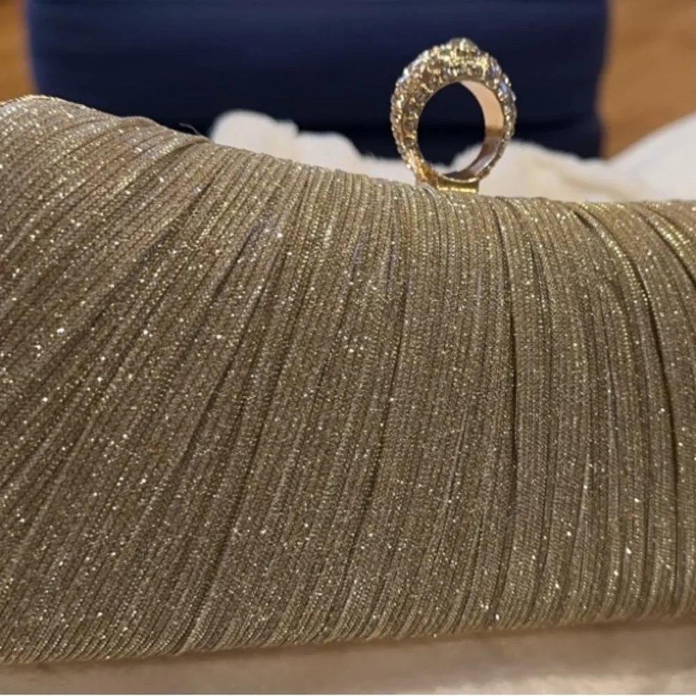 Champagne evening clutch
